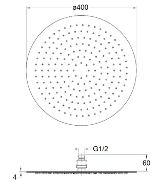 CRIPD002 - Overhead shower with anti-lime system by CRISTINA Rubinetterie - view 3